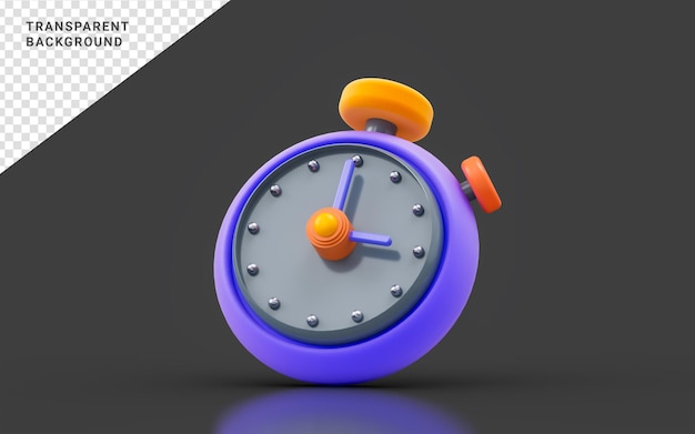 clock sign on dark background 3d render concept for watching time to sleep and wake early to work