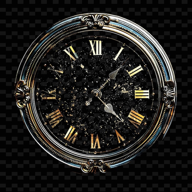 PSD a clock that has roman numerals on it
