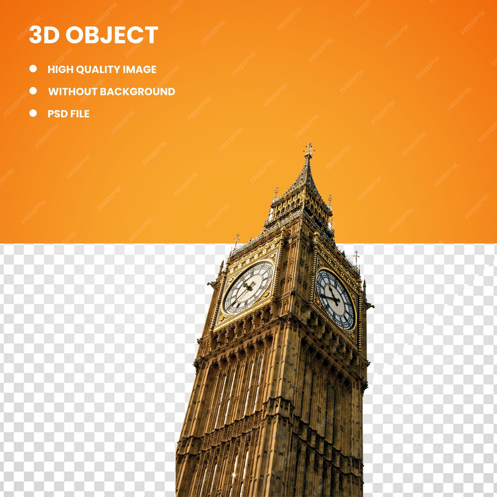 Premium PSD | Clock tower big ben bell tower