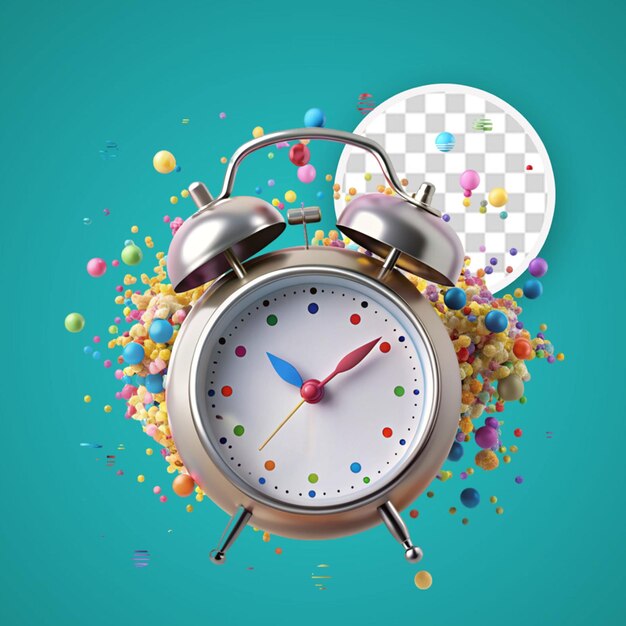 PSD clock with bright spangles