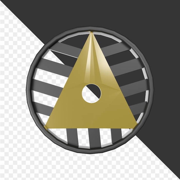PSD a clock with a triangle on it that says quot compass quot