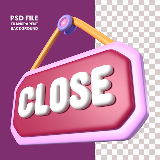 PSD 3d イラストのアイコンを閉じる