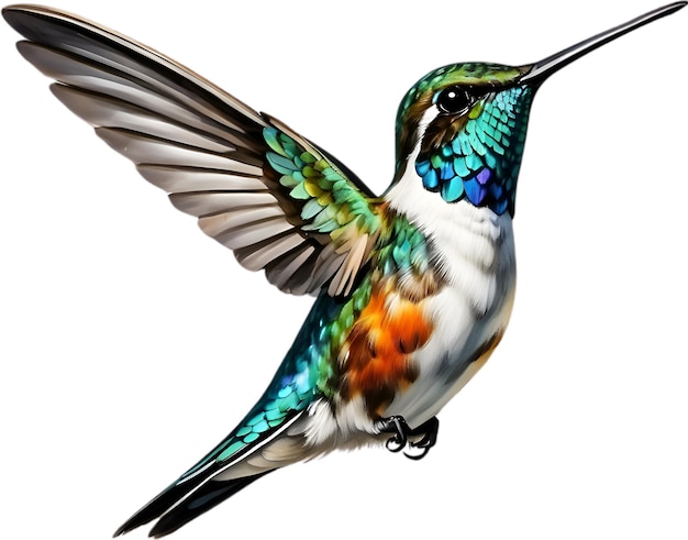 PSD close-up afbeelding van een bee hummingbird vogel.