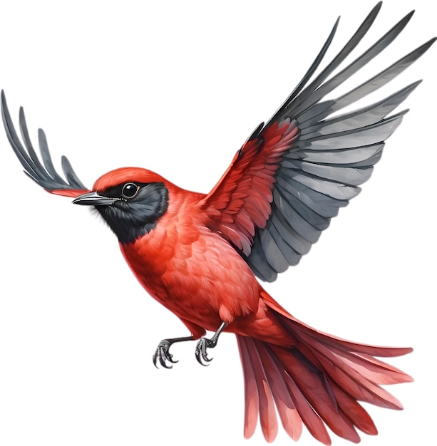 Close-up afbeelding van een crimson chat vogel.