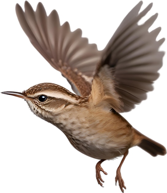 PSD close-up afbeelding van een euraziatische wren vogel.