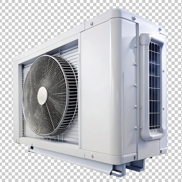 PSD close up on air conditioner system transparent background