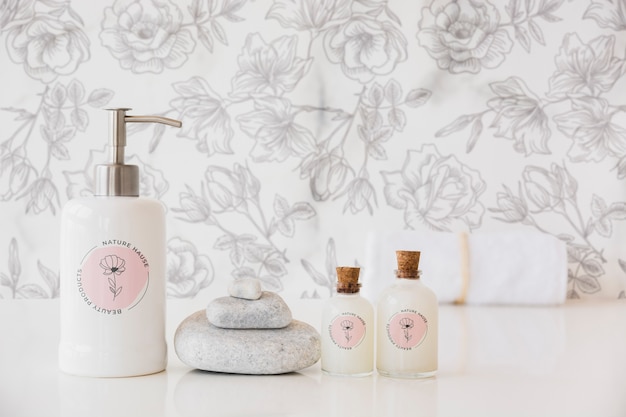 Close-up bath concept with soap