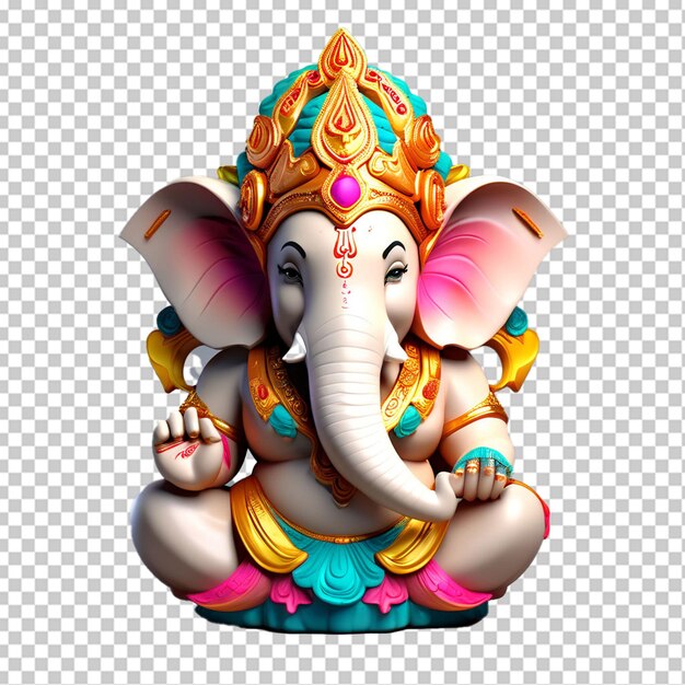 PSD close up beautiful hindu god ganesha statue god of success