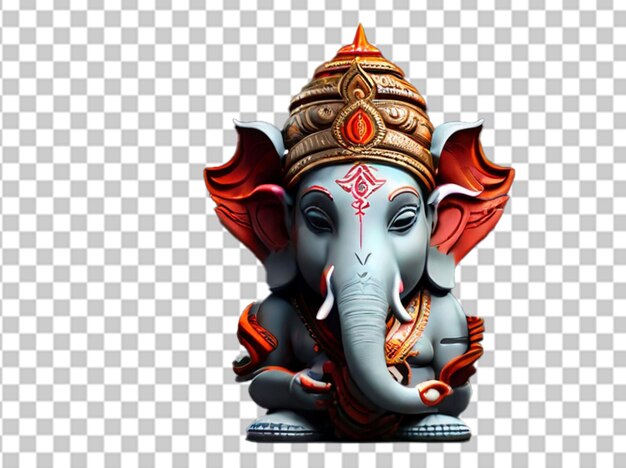 PSD close up beautiful hindu god ganesha statue god of success