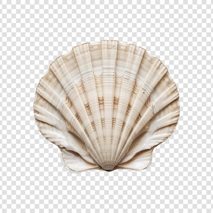 PSD close-up of a beautiful scallop shell