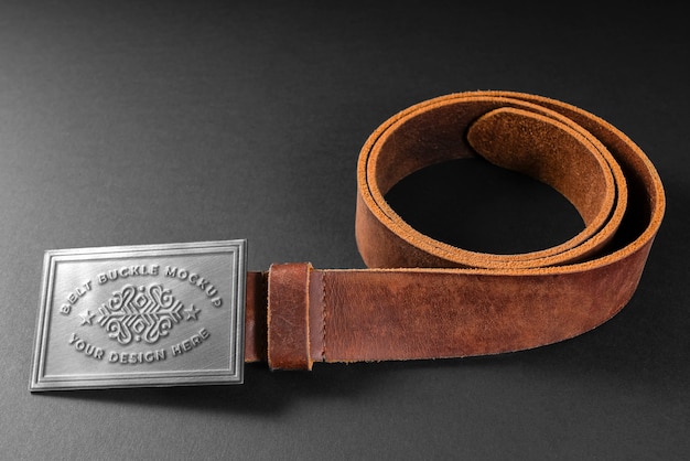Premium PSD | Close up on belt mockup design