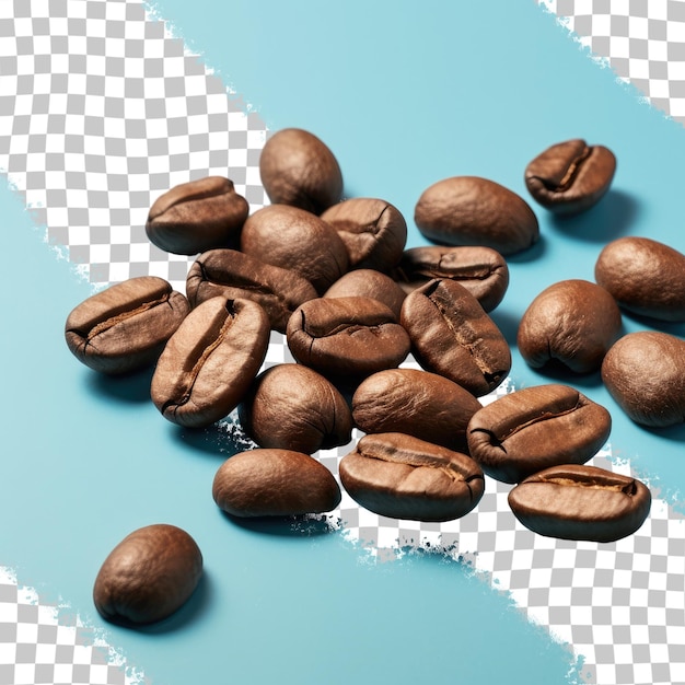 PSD close up of black coffee beans in a group