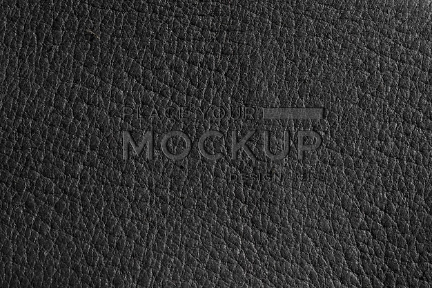 PSD close-up of black leather