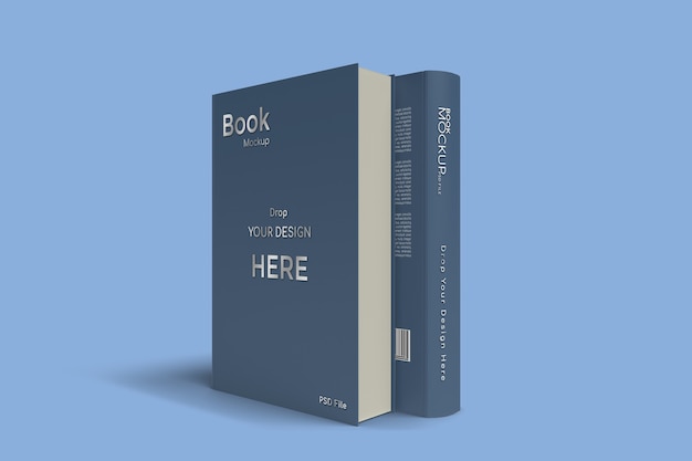 Close up on book cover mockup isolated