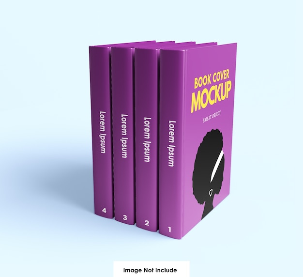 Close up on Book Cover Mockup Isolated