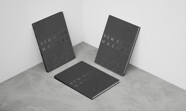 close up on  book cover mockup