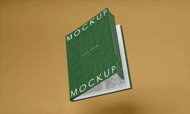 PSD close up on  book cover mockup