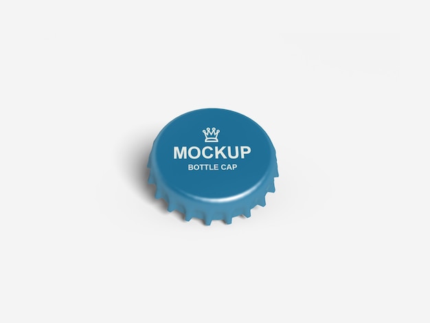 PSD close up on bottle cap mockup isolated