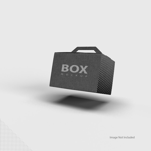 Close up on box isolated