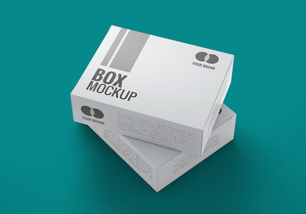 Close up on box mockup design