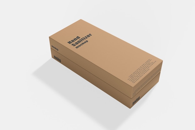 Close up on Box Mockup Isolated