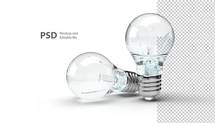 Крупным планом на лампочке, изолированной в 3d-рендеринге