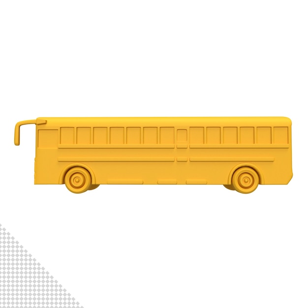 close up on bus isolated premium psd