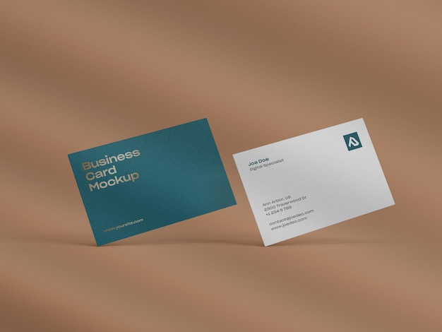 PSD close up on business card mockup design