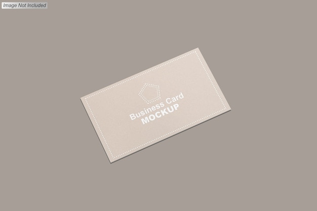 Close up on business card mockup isolated