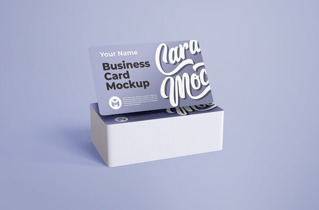 PSD close up on business card mockup