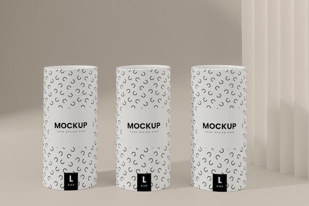 PSD close up on can packaging mockup