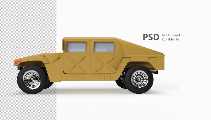 PSD крупным планом на машине в 3d-рендеринге изолированные
