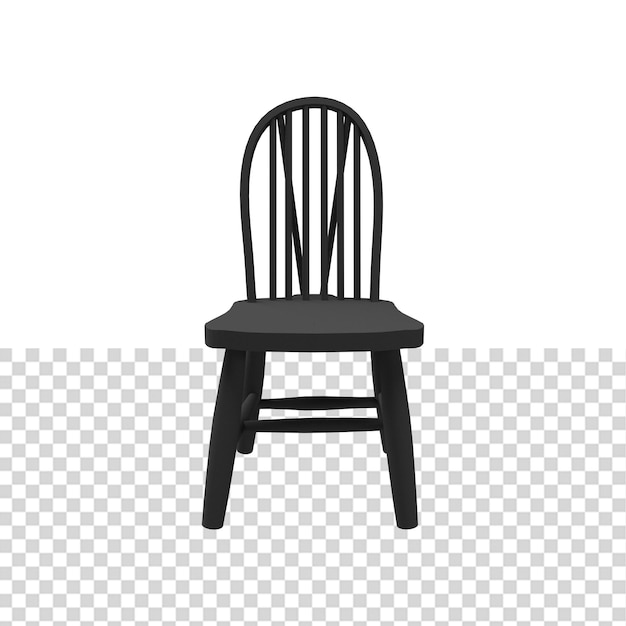 PSD close up on chair isolated