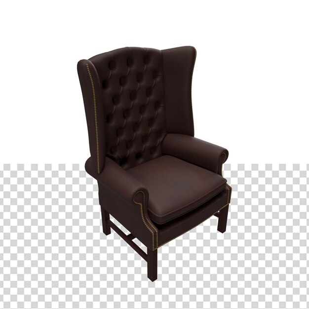 PSD close up on chair isolated