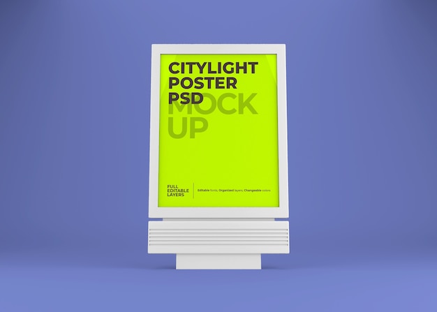 절연 citylight 포스터 모형에 닫습니다