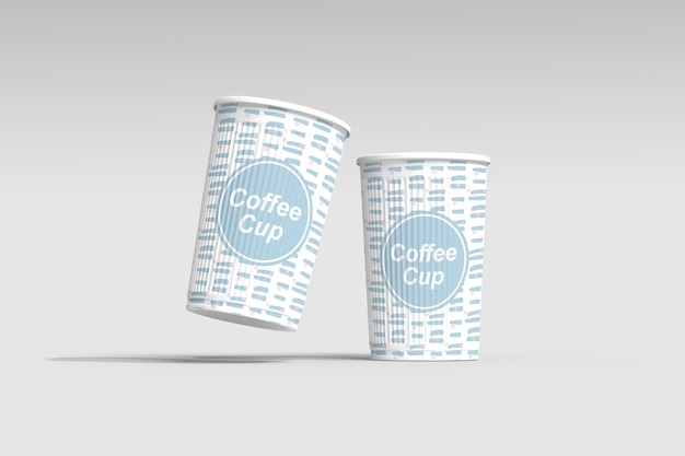 Close up on Coffee Cup Mockup Isolated