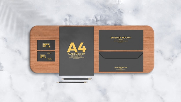 Close up on corporate branding mockup