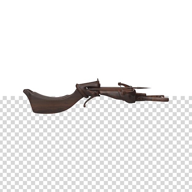 Close up on crossbow isolated