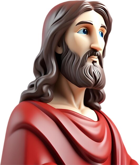 PSD close up of cute cartoon jesus christ icon