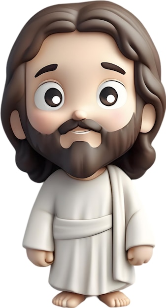 PSD close up of cute cartoon jesus christ icon