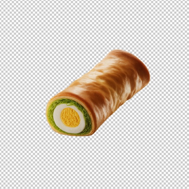 close-up of a delicious egg roll appetizer