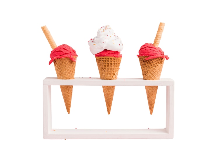 PSD close up on delicious ice cream