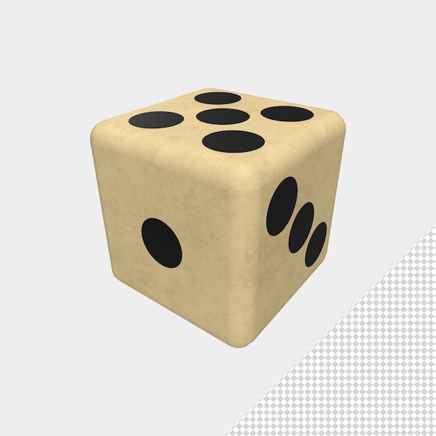 close up on dice isolated premium psd