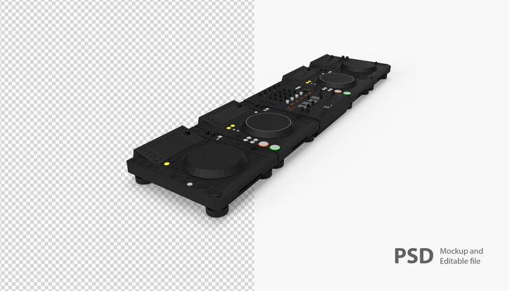 PSD close up on dj isolated