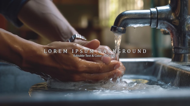 close up of doctor washing his hands ai generated
