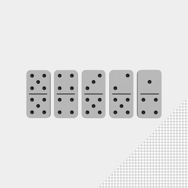 PSD close up on dominoes isolated premium psd