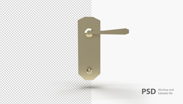 PSD close up on door handle isolated