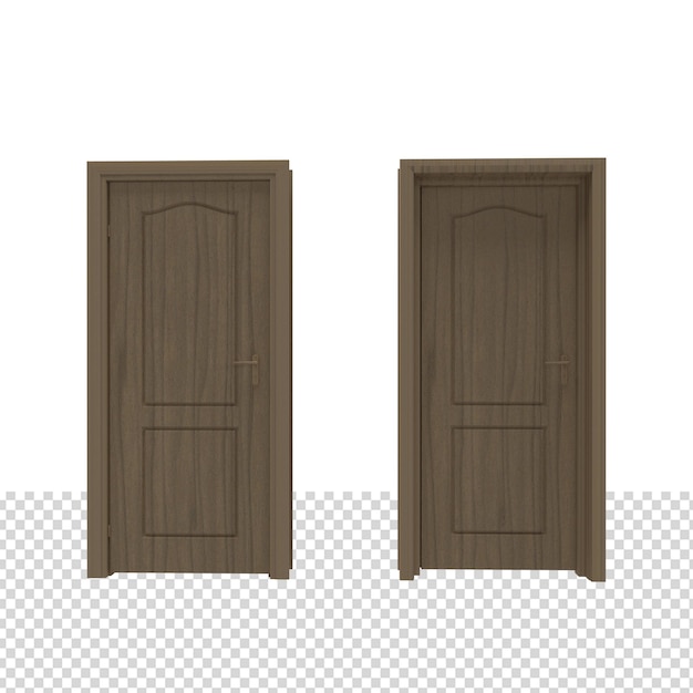 PSD close up on door isolated