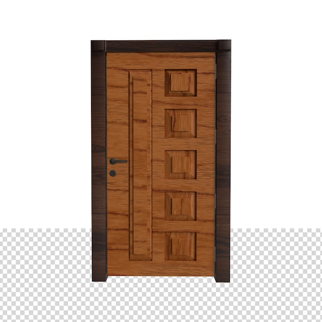 PSD close up on door isolated