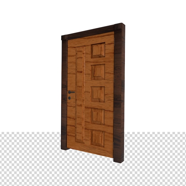 Close up on door isolated